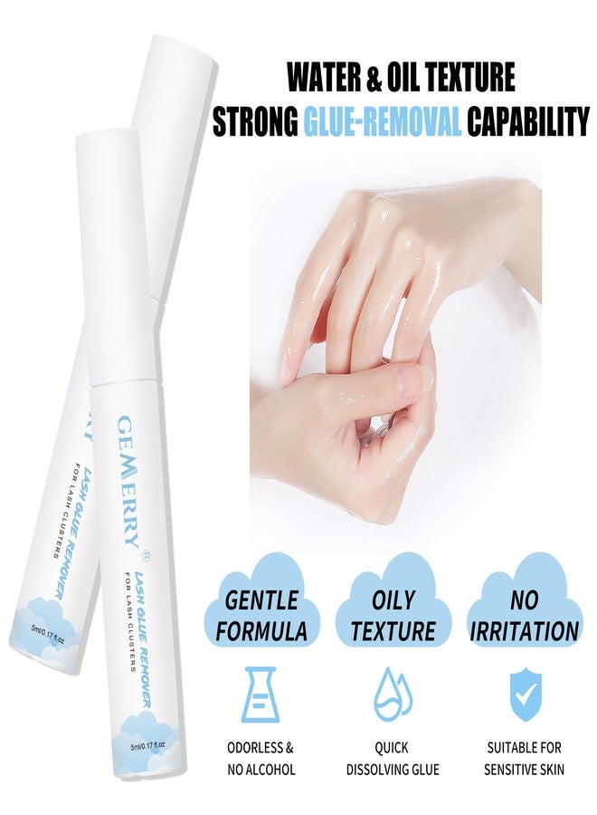 جيمري مزيل رموش جيمري لوصلات الرموش 5 مل، غراء لمجموعات الرموش، مزيل وصلات الرموش للاستخدام الذاتي، مزيل غراء الرموش اللطيف لفرشاة الماسكارا - Image 3